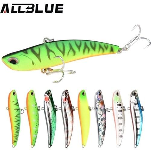 ALLBLUE NEW STANDARD FOR VIB 11G 70MM ICE Fishing Lure Sinking Long Shot Freshwater Saltwater Trout Pike Bass Bait Accessories