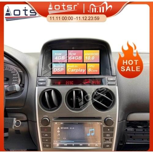 For Mazda 6 2002-2008 Android 10 Radio Screen Car GPS Navigation No DVD Player Head Unit Multimedia Player Auto Radio Recorder