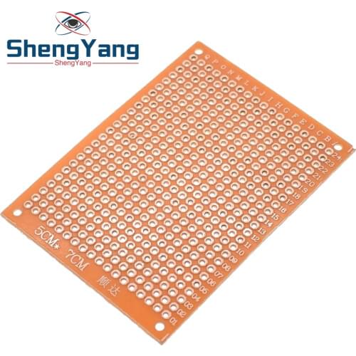 Hot 5*7 PCB 5x7 PCB 5cm 7cm DIY Prototype Paper PCB Universal Board ,Yellow