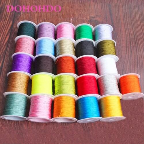 Cotton Cord Nylon Cord Thread String DIY Beading 27M 0.6mm String Braided Shamballa Bracelet Necklace Jewelry Making 25 Color