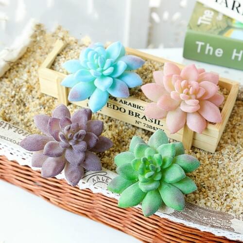 New 1pc Artificial Succulents Plant Fake Flower Home Decoration PVC Plant Home Garden Mini Bonsai DIY Party Floral Decoration