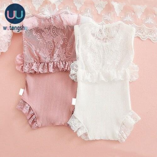 Newborn Baby Girl Rompers Lace Princess First Birthday Party Girl Clothes Baby Girl Clothing Summer Infant Onesie Baby Costume