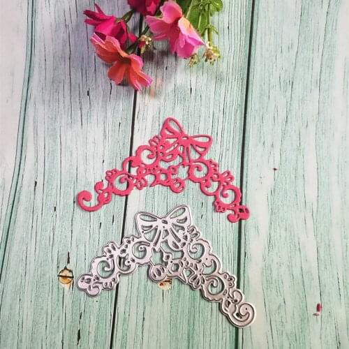 Lace Bow Corner Scrapbooking Cutting Dies Embossed Knife Punch Template for DIY Paper Album Photo Cards Making Dies Cut Die