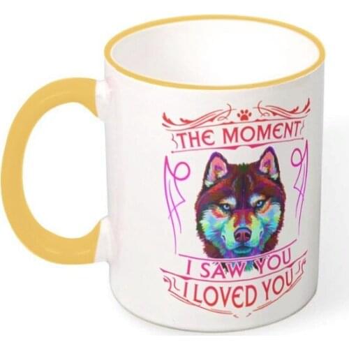 Colorful Print Mug High Quality Ceramic Mug with Colorful Handle Coffee Mug Milk Cup Precious Cup Creative Design Cup Custom Mug