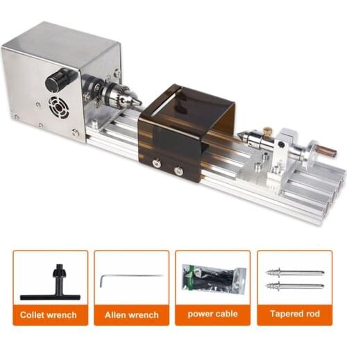 Multifunctional Micro Lathe Woodworking Machine Polishing Small Beads Household DIY Wood Lathe 220v/110V 50/60HZ 300W