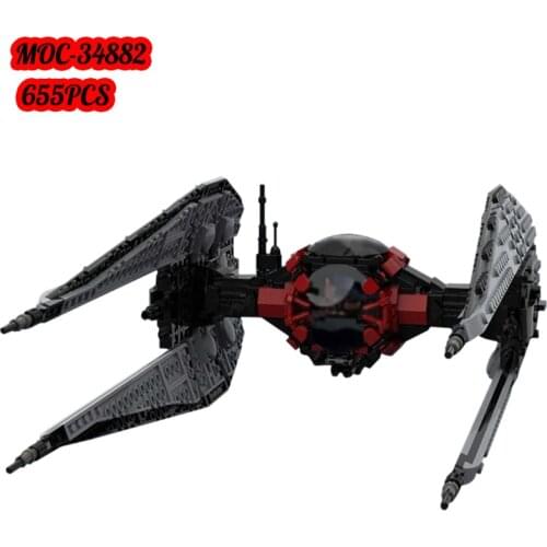 MOC Cool Shape Modified Upgrade Interceptor Space Wars 655pcs Assembly Aircraft Building Blocks Bricks Toys for Children Gifts