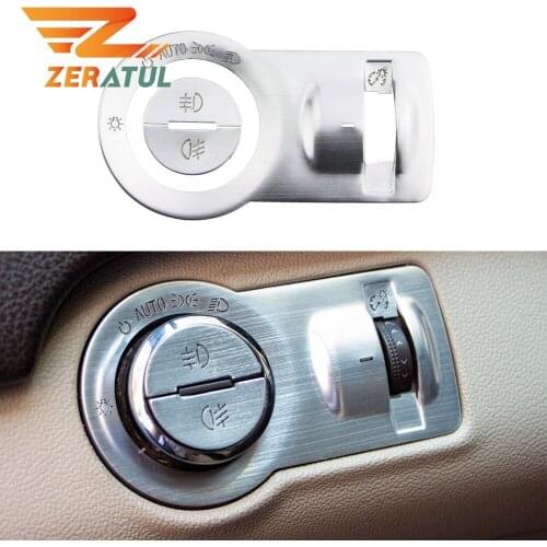 Zeratul Car Head Light Switch Button Knob Cover Trim Sticker for Chevrolet Trax Opel Mokka ASTRA J Insignia Cruze Malibu Aveo