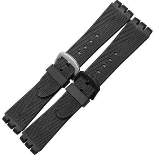 New! Watch accessories waterproof silicone rubber strap the for Swatch watch strap YOB100 23mm black