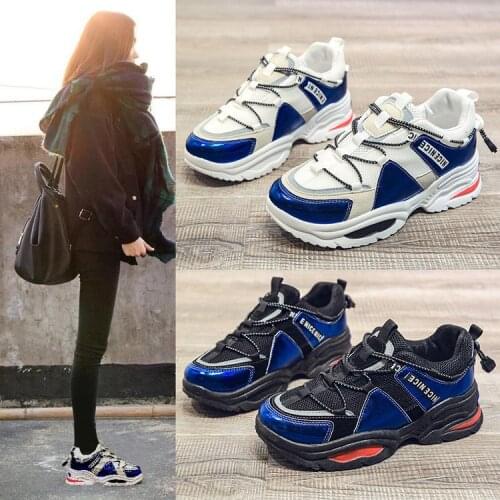 Womens New Korean-Style Breathable Platform Casual Sneakers Super Fire Shoes