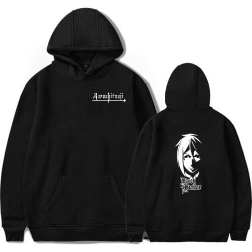 Aikooki New Arrival Black Butler Hoodies Men/Women Fashion Casual Harajuku Anime Hoodie Print Black Butler Mens Sweatshirts