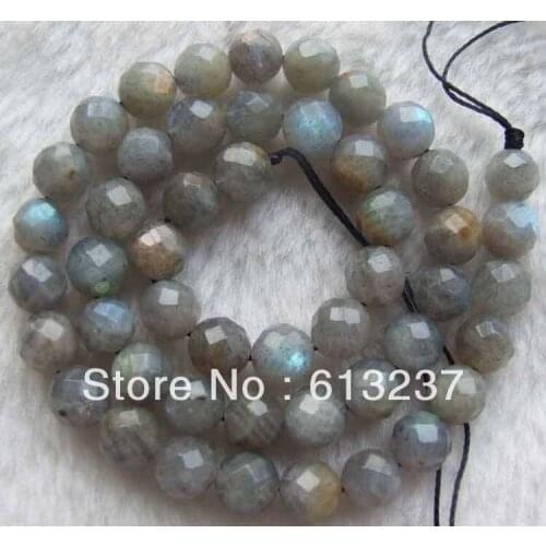 New fashion style diy 6mm 8mm 10mm 12mm natural labradorite stone faceted round beads elegant jewelry making 15inch G635