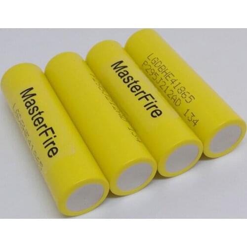 Wholesale MasterFire Original HE4 2500mah 18650 3.7V 35A High Drain Rechargeable Lithium Battery Cell For Power Tool Flashlights