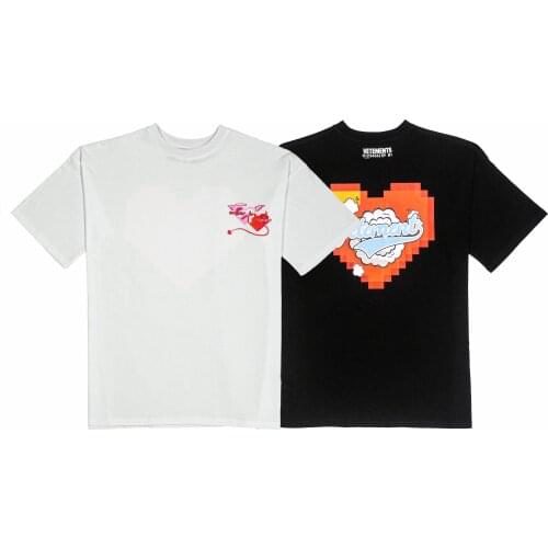 Vetements short-sleeved female couple loose street hip-hop trend mens cotton T-shirt letter printing 98965