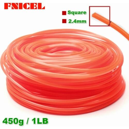 FINCEL 2.4mm 1LB Grass Trimmer Line Strimmer Brushcutter Trimmer Nylon Rope Cord Line Long Round/Square Roll Grass Rope Line