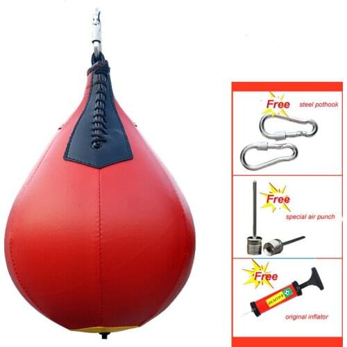 Unisex Boxing Pear Shape PU Speed Ball Swivel Punch Bag Punching Exercise Speedball Speed bag Punch Fitness Training Ball