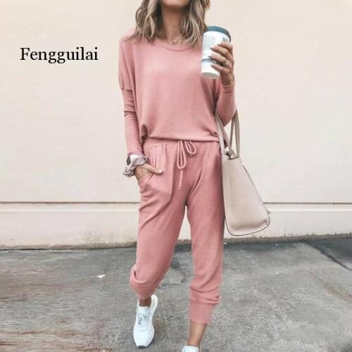 2PCS Sports Pullover Hoodies Sweatshirt Elastic Waist Trousers Suit Set Winter Tracksuit Autumn Women Thicken Velvet Warm Sets