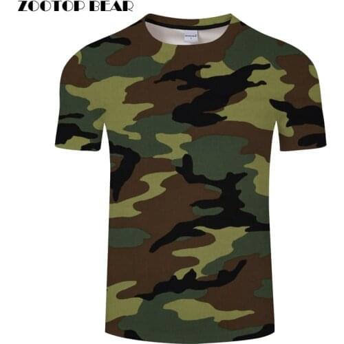 ZOOTOP BEAR Mens Camouflage T-Shirts