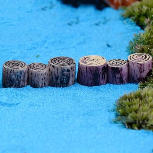 10PCS Tree Stump Bridge Model Mini Resin Fairy Garden Miniatures DIY Doll House Terrarium Succulents Micro Landscape Decoration