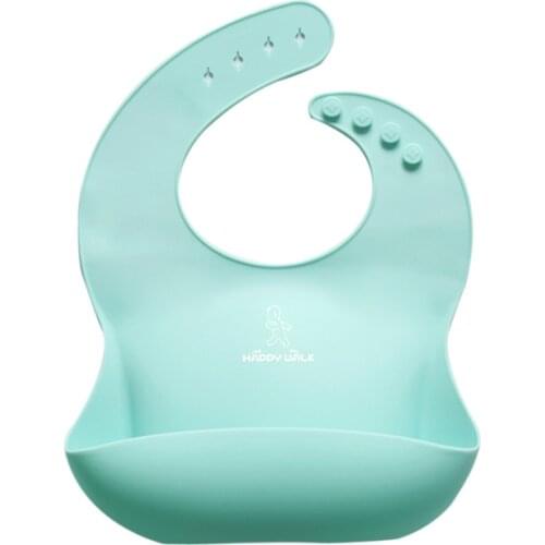 360-degree silicone bib, dirt-resistant rice pocket, foldable childrens saliva pocket, waterproof bib