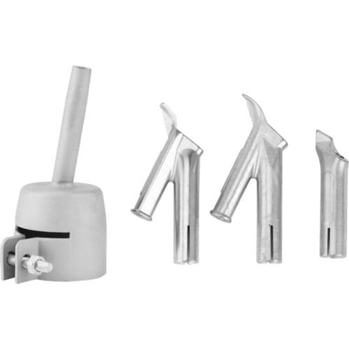 LBER 4Pcs Speed Welding Nozzles for Vinyl Pvc Plastic Hot Air Blower Triple-cornered Speed Nozzle Round Welding Head Y Type