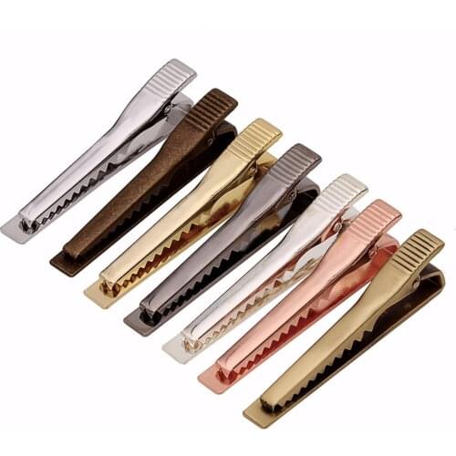 5pcs/lot 51*7mm Tie Pin Clip Blank For Men Women Business DIY Handmade Hair Pin Jewelry Gift se Gold Bronze Silver Color
