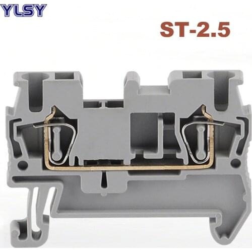 5Pcs Spring Terminal Blocks ST-2.5 Morsettiera Din Rail Screwless Type Terminals Block Wire Cable Connectors Copper Bornier 20A