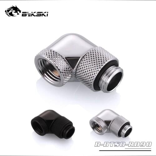 Bykski G1/4'' thread 90 degree Rotary Fitting Adapter Rotating 360 degrees Rotary water cooling accessories Adaptors B-DTSO-RD90