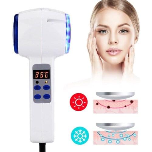 Face Care Device Hot Cold Hammer Cryotherapy Blue Photon Acne Treatment Lifting Rejuvenation Facial Machine Skin Beauty Massager