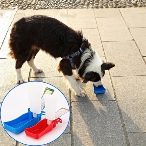Outdoor Pet Water Bottle Dog Portable Plastic Travel Drinking Feeder Bowl Puppy Dispenser For Small Medium Large Dogs Pets