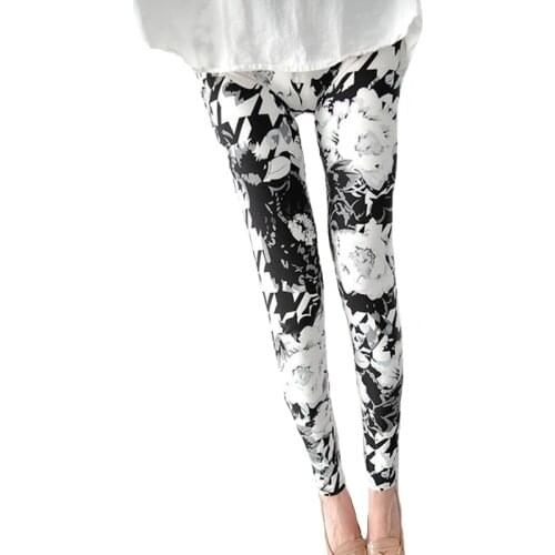 CUHAKCI Floral Sexy Pants Printed Legging Women Love Fitness Leggins Push Up Trousers Casual High Quality Sport
