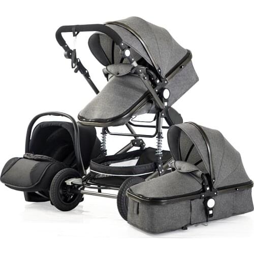 Baby Stroller 3 in 1 Portable Travel Baby Stroller Luxury Newborn Carriage Two-way Push Baby Trolley Lightweight Baby Pram