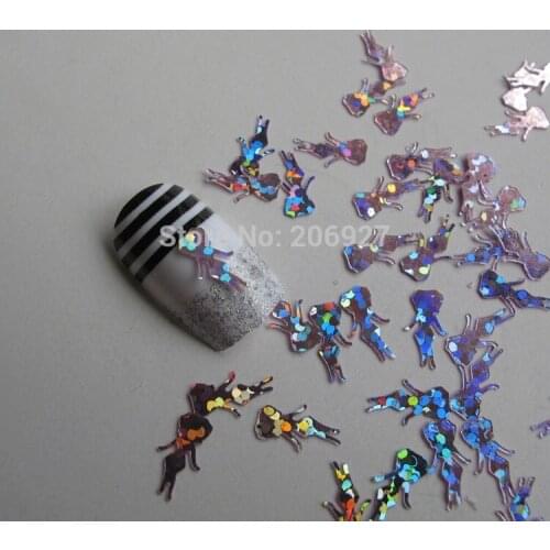 GD12-2 20g/bag Cute Laser Pink Beauty Nail Art Shinny Glitter Cute Decoration Nail Art Decoration