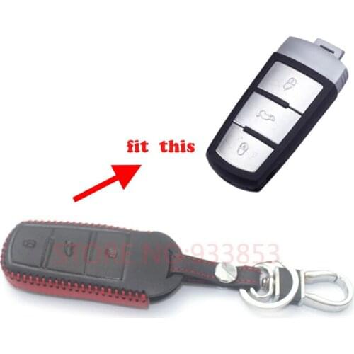 Leather Car Styling Key Cover Case For VW CC Passat B7 Auto Key Cover