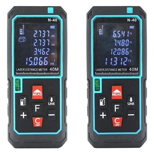 Mini Laser Rangefinder Handheld Laser Distance Meter Laser Level Range Finder Large Lens Rubberized Measure