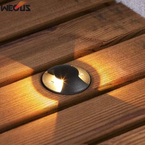 WECUS) Foot light led outdoor waterproof embedded aisle corner lamp indoor and outdoor stairs step light buried lamp