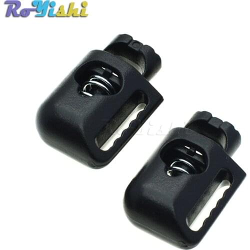 Plastic Cord Lock Stopper Toggle Cilp Black For Garment Accessories