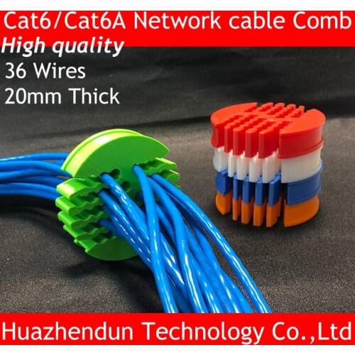 NEW Category 6 Network Cable Comb Machine Wire Harness Arrangement tidy tools for Router Cabinet Computer room 36 Wires