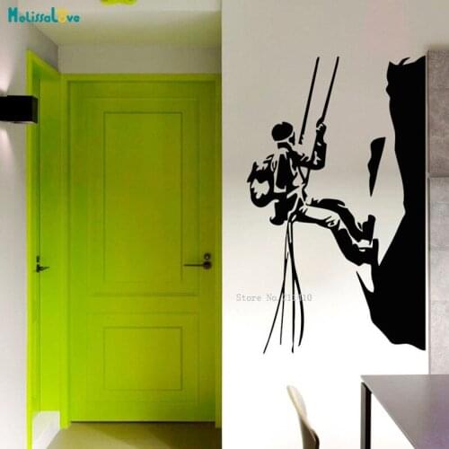 Climbing Peak Vinyl Wall Sticker Climber Decor Extreme Vinyl Sport Home Décor Living Room Art Murals Self-adhesive YT4182