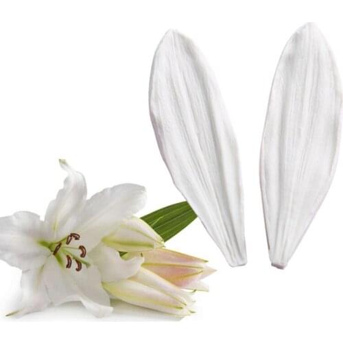 Lily Petals Silicone Mold Fondant Mould Cake Decorating Tools Chocolate Gumpaste Mold, Sugarcraft, Kitchen Accessories