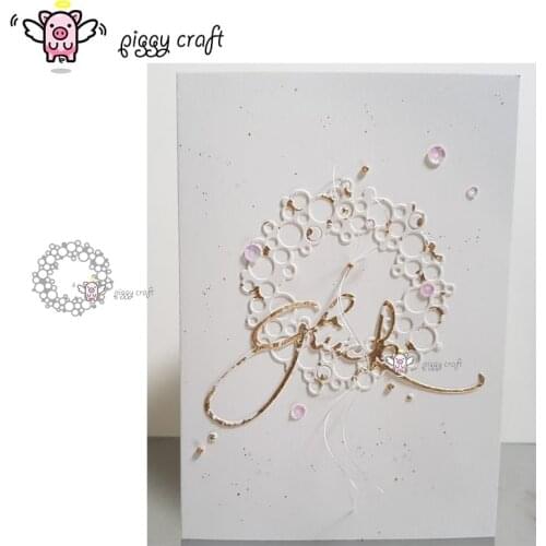 Piggy Craft metal cutting dies cut die mold Circle bubble ring Scrapbook paper craft album card punch knife art cutter die