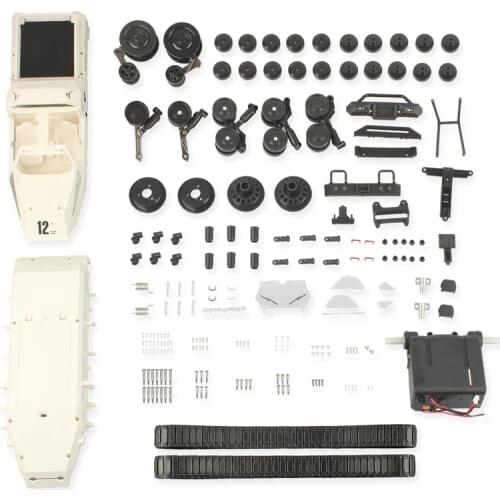 1:12 Scale Tracked Vehicle Remote Control High Speed Drift Climbing Off-road Tank DIY Assembly RC Tank Kit Children Model Toy