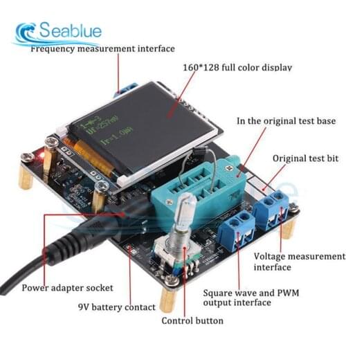 GM328A GM328B Transistor Tester Diode Capacitance ESR Voltage Frequency Meter PWM Square Wave Signal Generator With Case