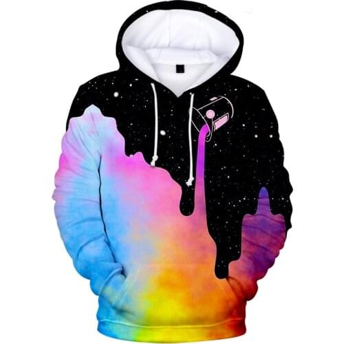 Arrival 3D hoodies Pouring milk star paint bucket print sweatshirt boys girl long sleeve Teen Colorful clothes 2021 Popular tops