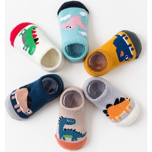 100% Cotton Anti-slip Baby Floor Rubber Warm Home Shoes Socks for Newborn Infant Baby Girls Boys Children