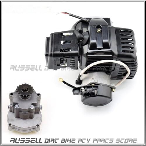 2stroke Electric Pull Start Engine +Gear Box 47 49cc Mini Pocket Scooter Chopper Dirt Bike Mini ATV pocket bike scooter
