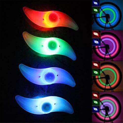 4PCS Bike Spoke Light Bicycle Cycling Spoke Wire Tyre ABS LED Bicycle Cycling Wheel Warning Glowing Lamp With Battery
