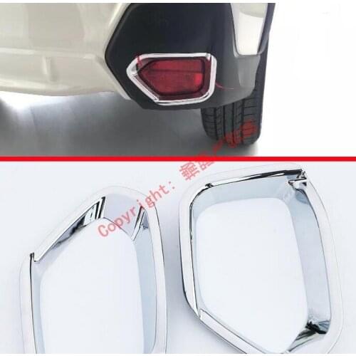 ABS Chrome Rear Fog Light Lamp Cover Trim Molding Bezel Garnish For Subaru XV 2018 2019
