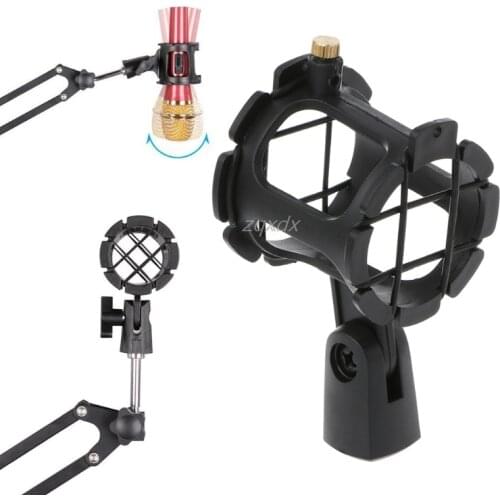 OOTDTY NB04 Bearable Handheld Condenser Microphone Shock Mount Clip Mic Holder Stand
