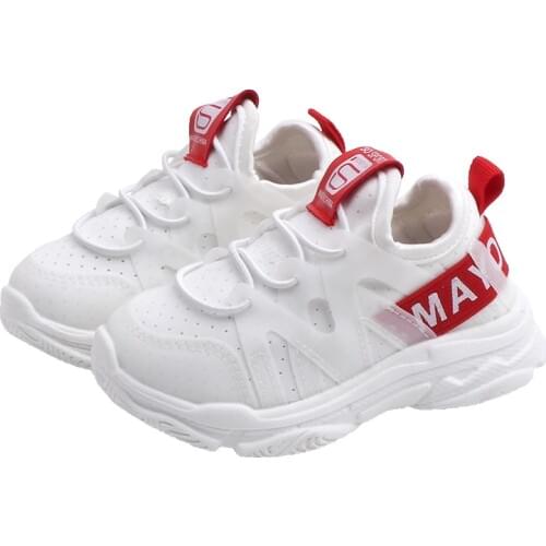 Kids Sneakers Boys Girls Fashion Casual Four Seasons Kids Shoes Anti-slip Sports Running Shoes Baby Toddler School White Shoe