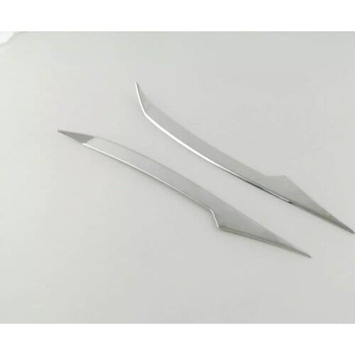 For Toyota RAV4 RAV 4 2016 2017 2018 ABS Chrome Front Head Lights Lamp Eyelid Eyebrow Strip Cover Trim Accessories